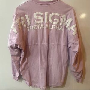 Tri Sigma Theta Alpha lavender cotton spirit Jersey size small